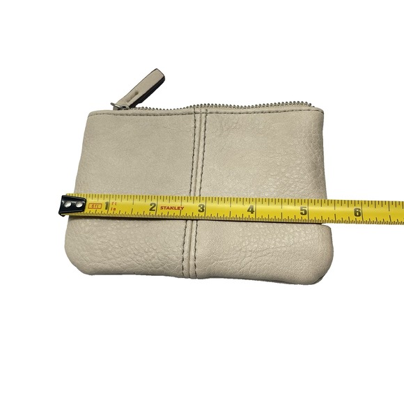 Faux‎ Leather Chic Beige Wristlet Coin Bag Wallet - Picture 5 of 6